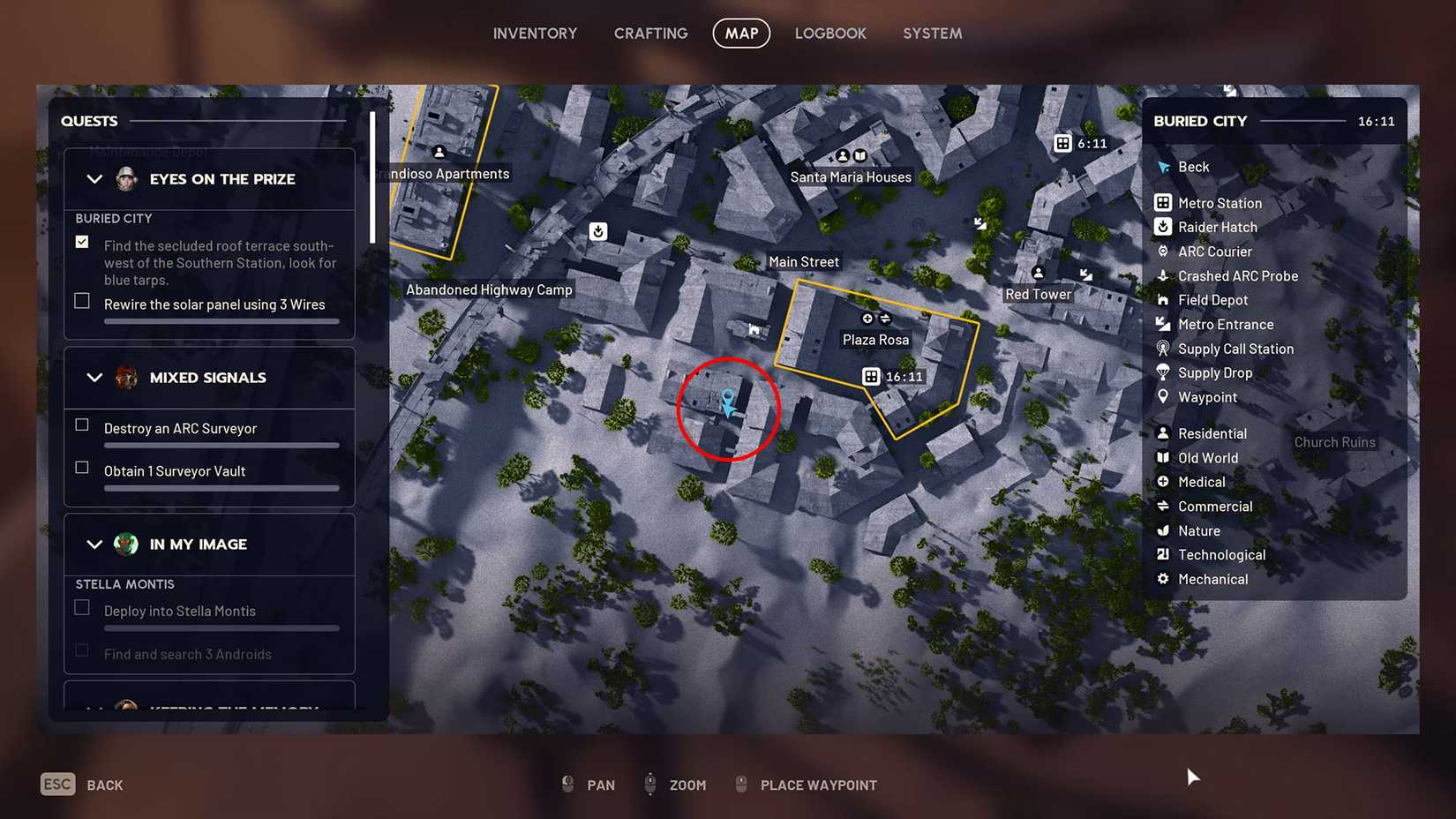ARC Raiders de olho no mapa de prêmios da cidade enterrada