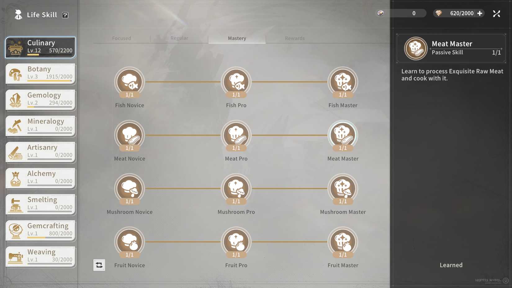 Culinary Life Skill Guide in Blue Protocol: Star Resonance.