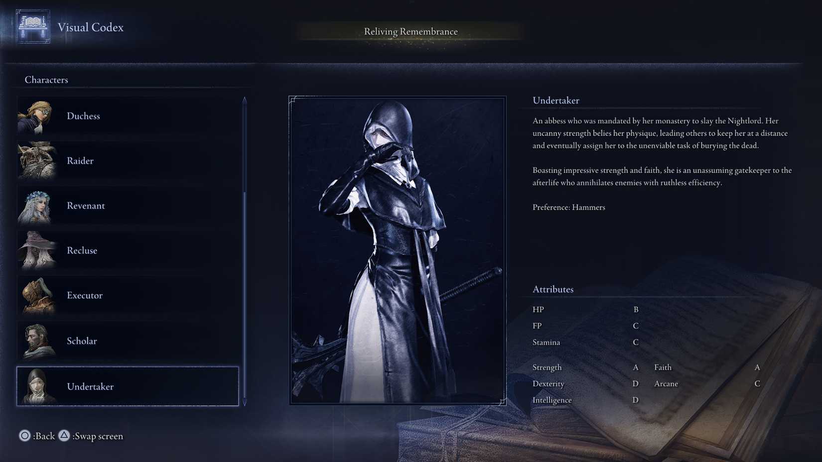 Estadísticas del enterrador de Elden Ring