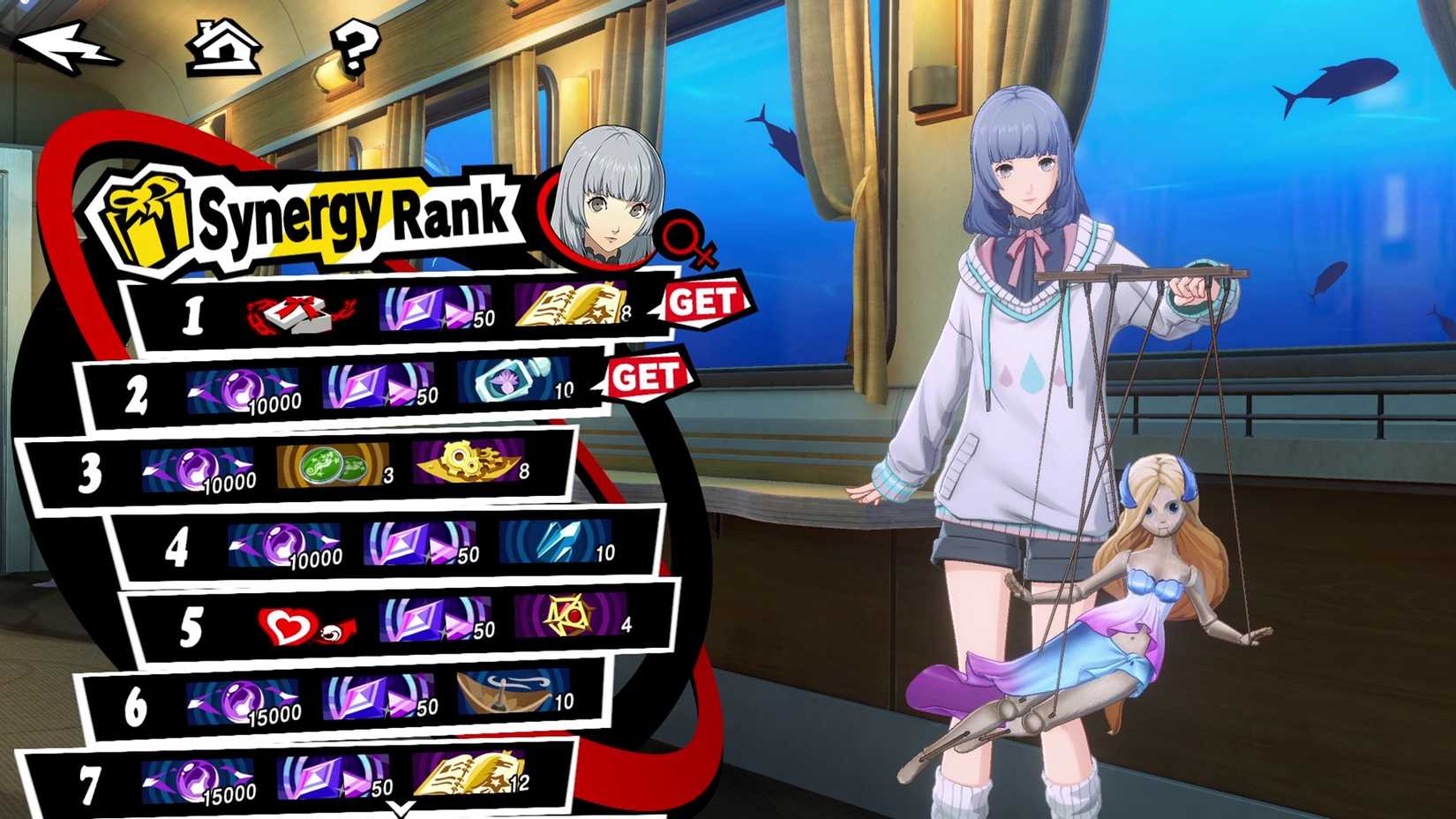 Every Miyu Sahara (Puppet) Synergy Choices, Gifts in Persona 5