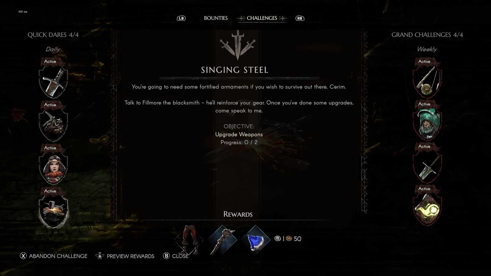Pas de repos pour les défis Wicked Bounties