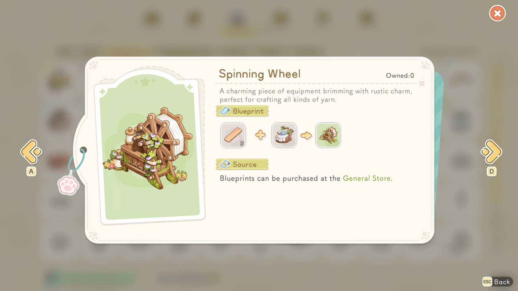Starsand Island Spinning Wheel Recipe