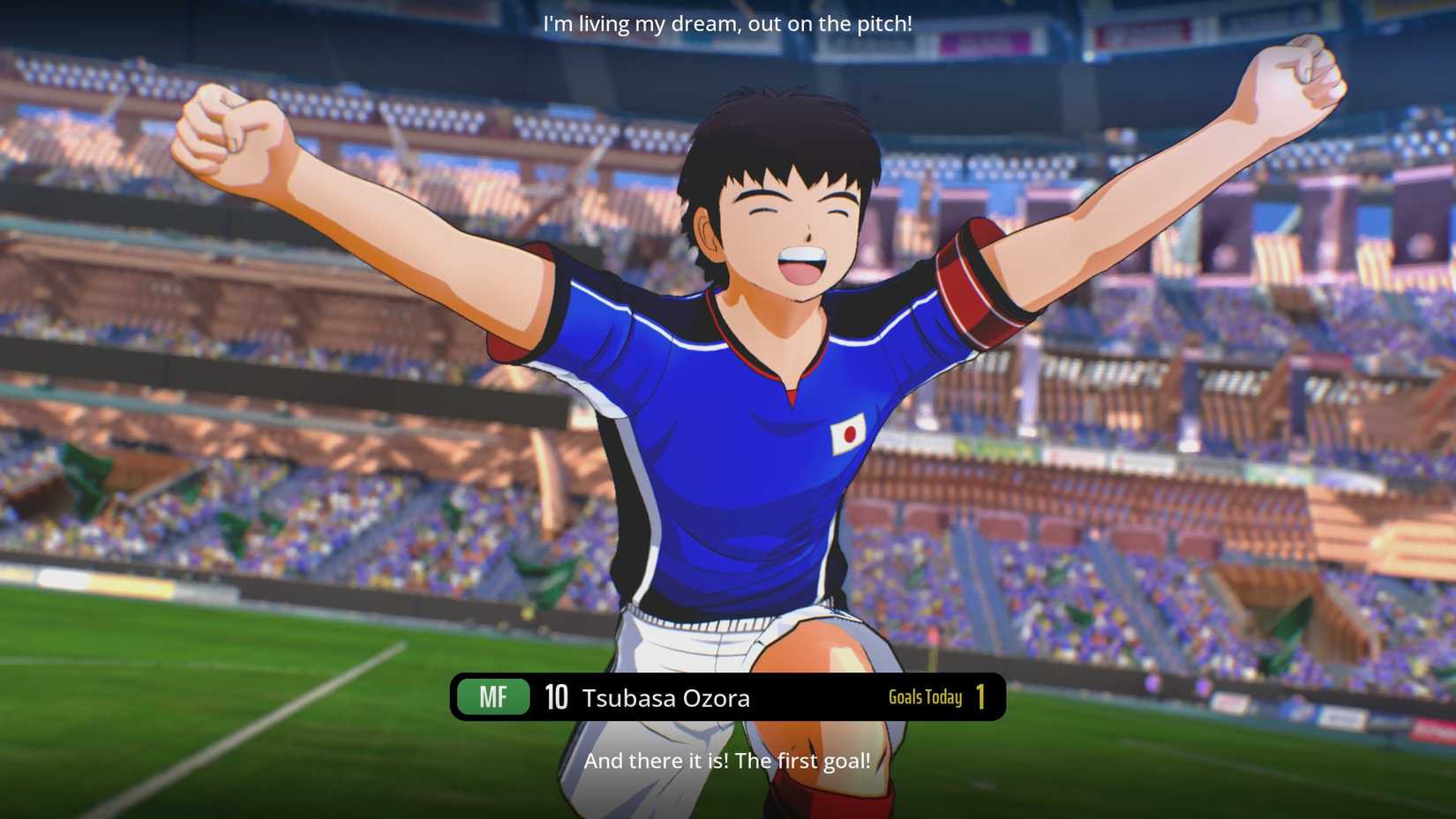 Captain Tsubasa 2 Tsubasa Celebrates Goal