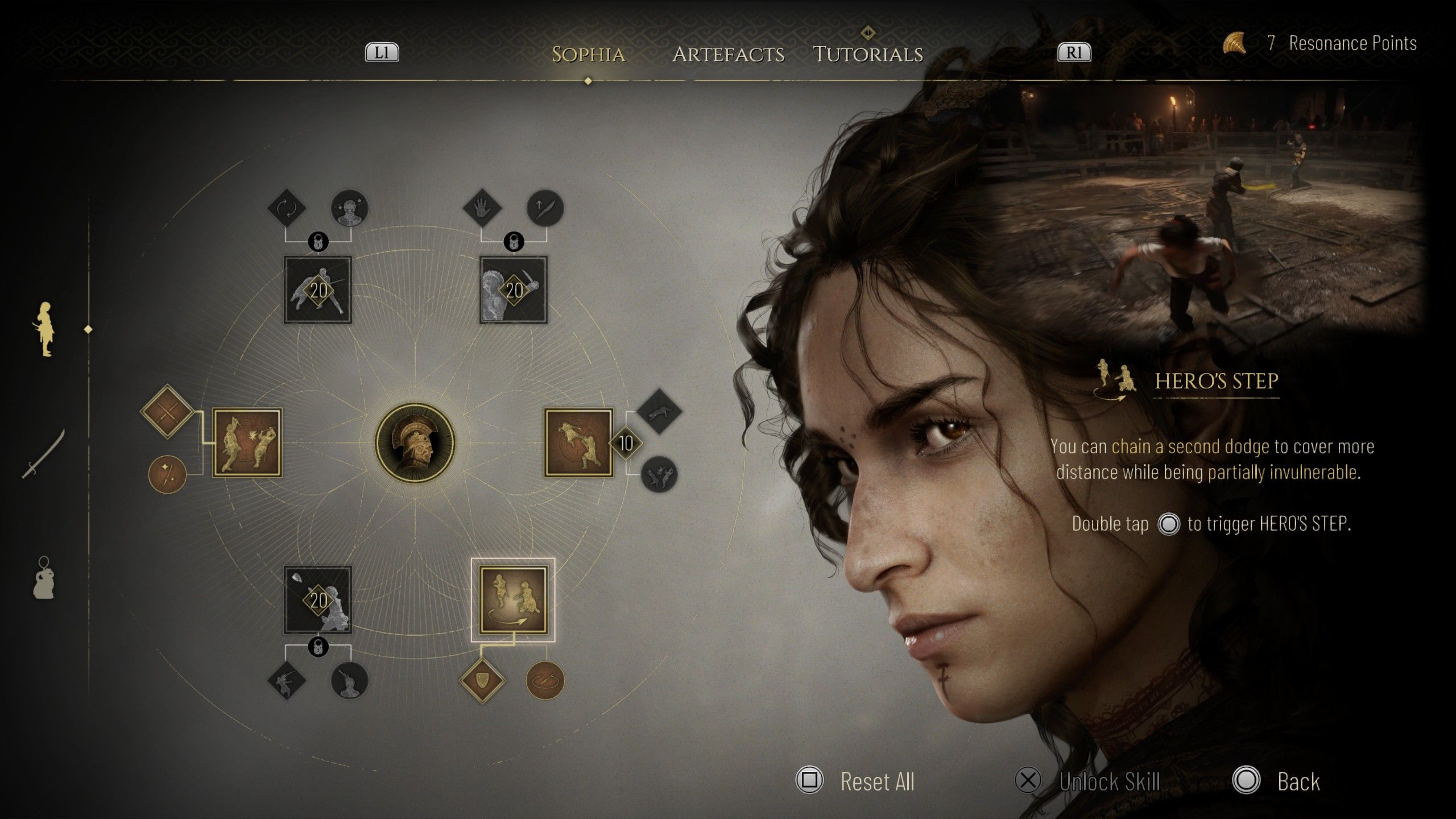 hero's step resoanace plague tale legacy skill