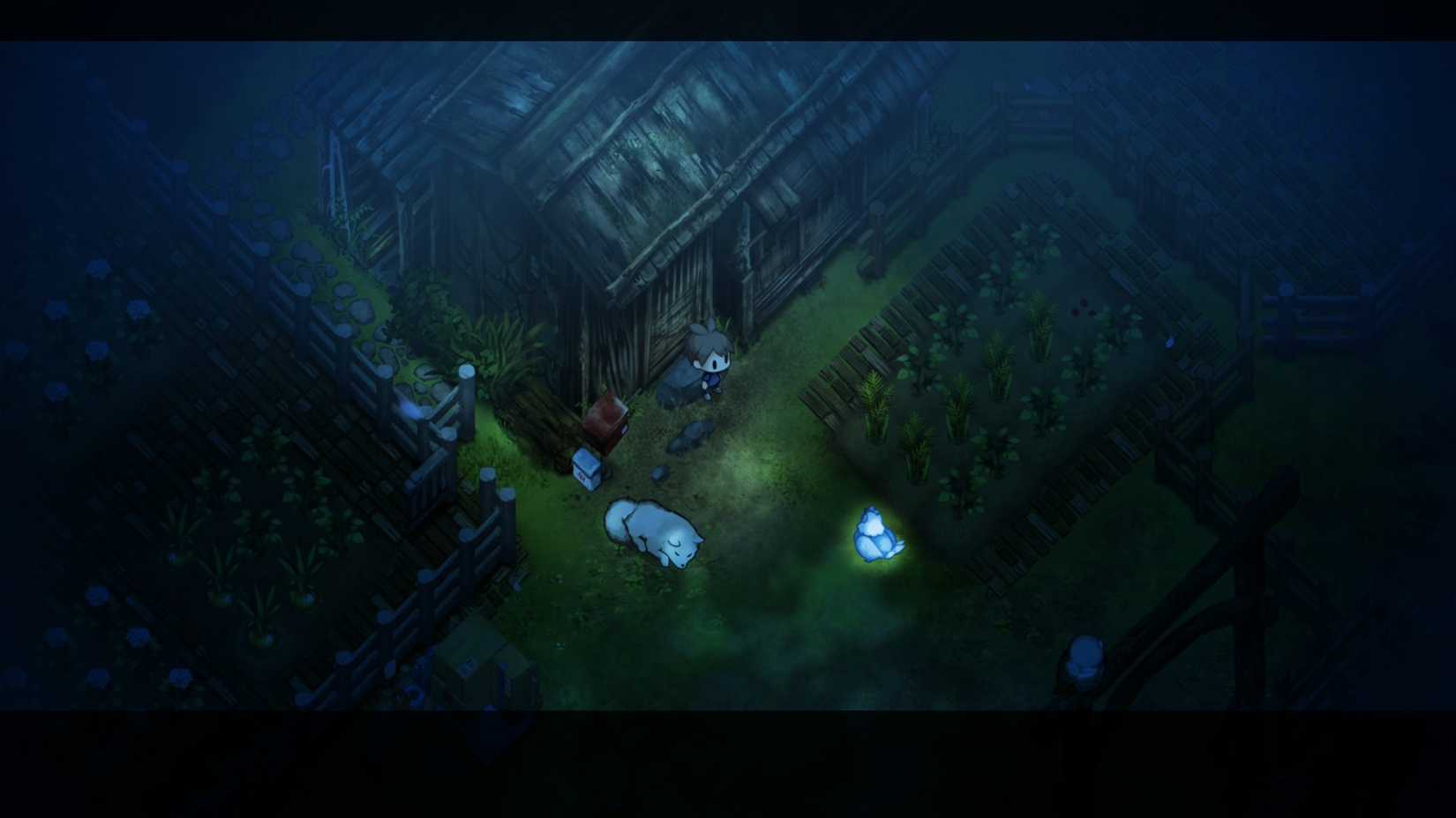 Village in the Shade Farm Night Chicken Ghost