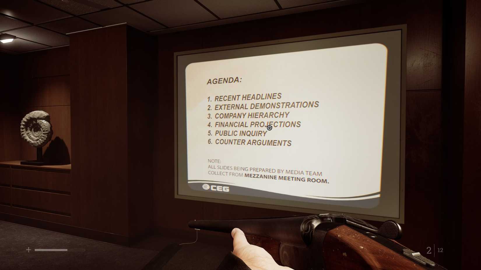 Agenda for projector puzzle Silent Hill Townfall