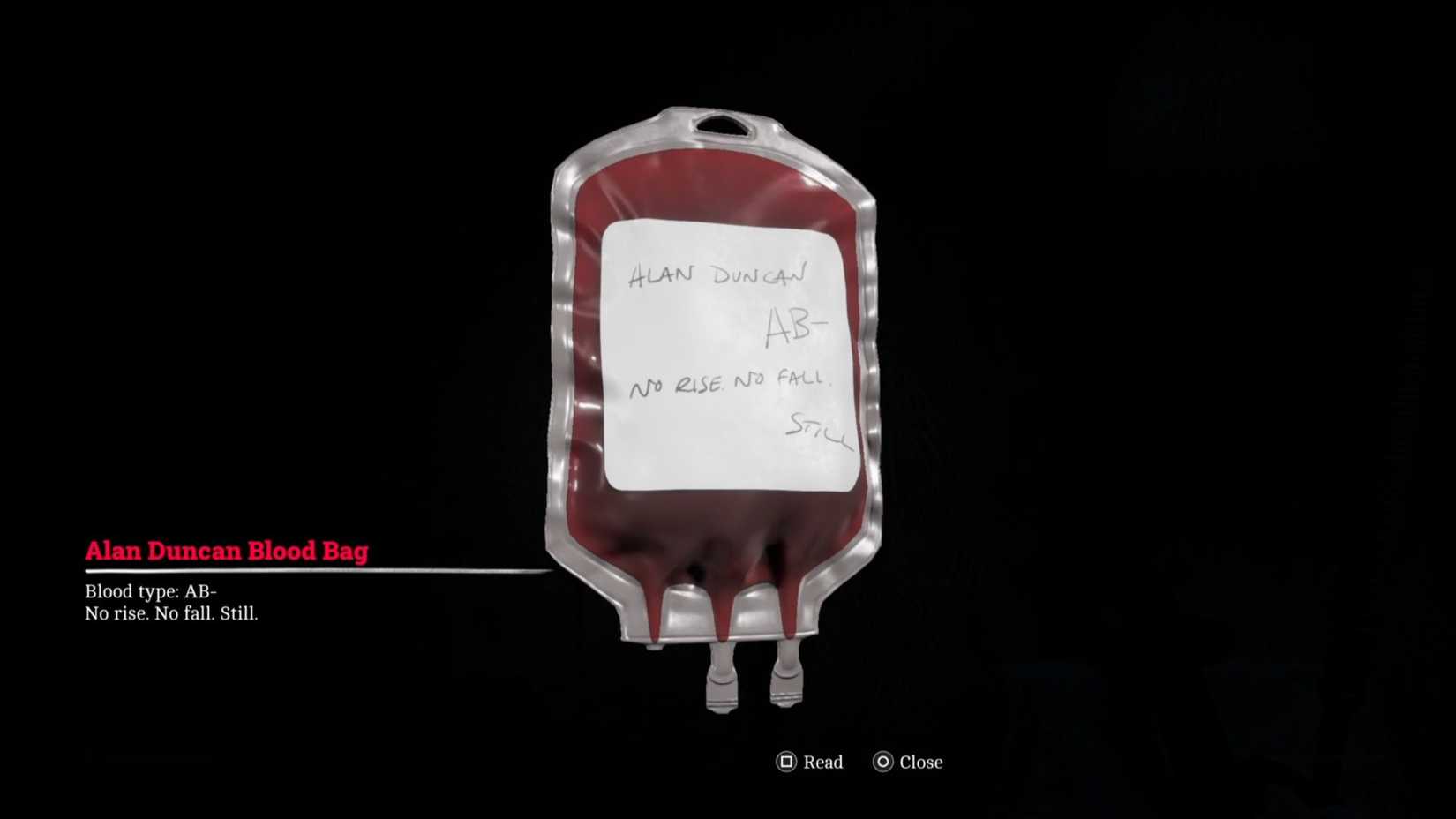 Alan Duncan Blood Bag Silent Hill Townfall