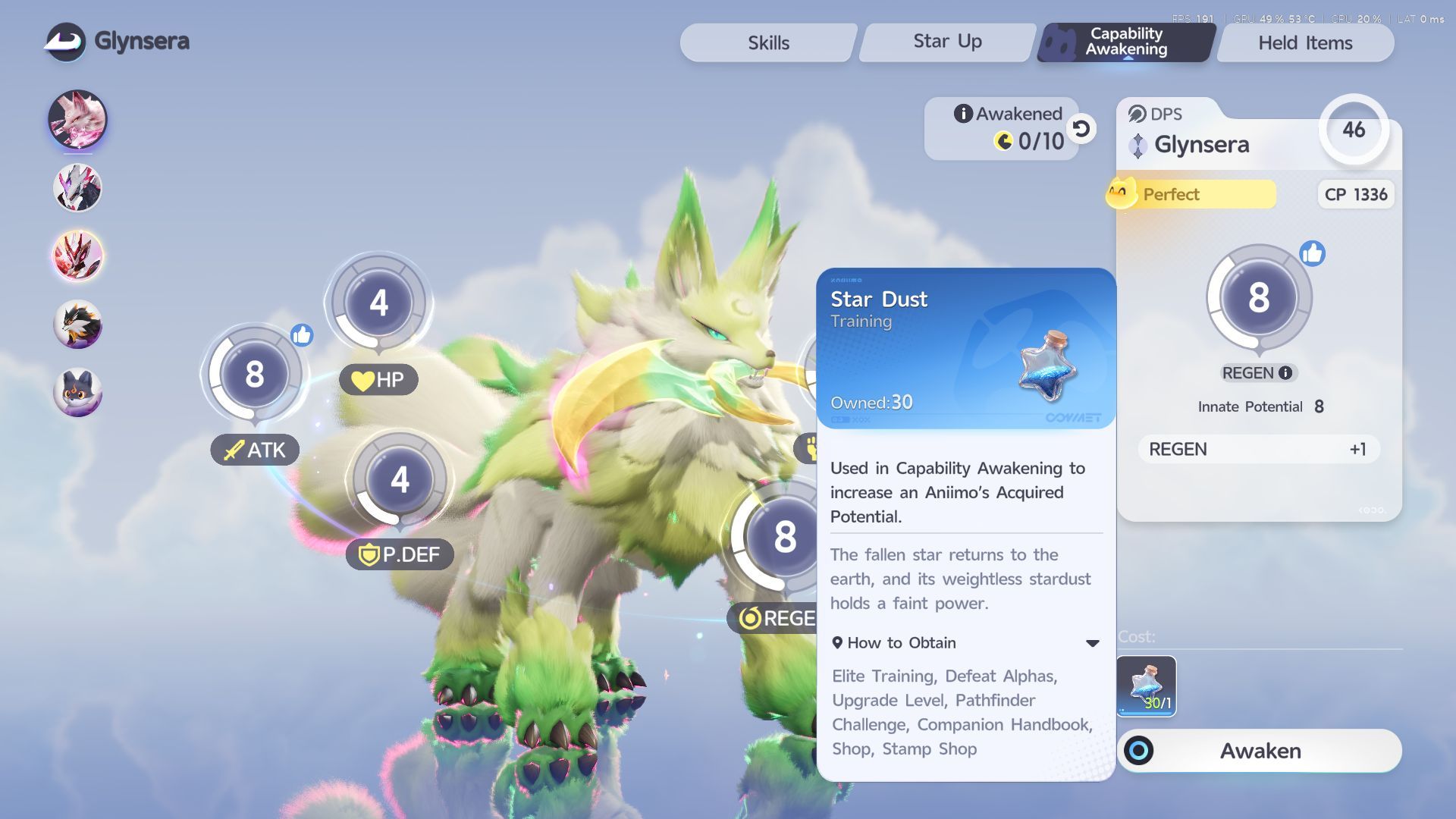 Aniimo Upgrades Star Dust