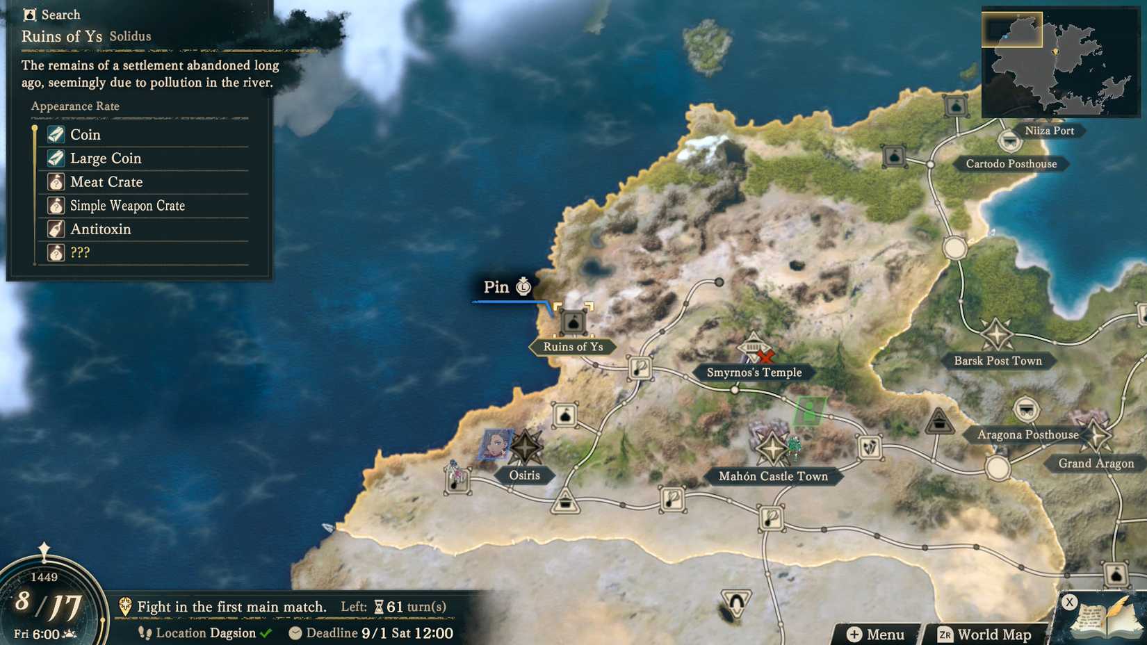 Fire Emblem Fortune's Weave World Map