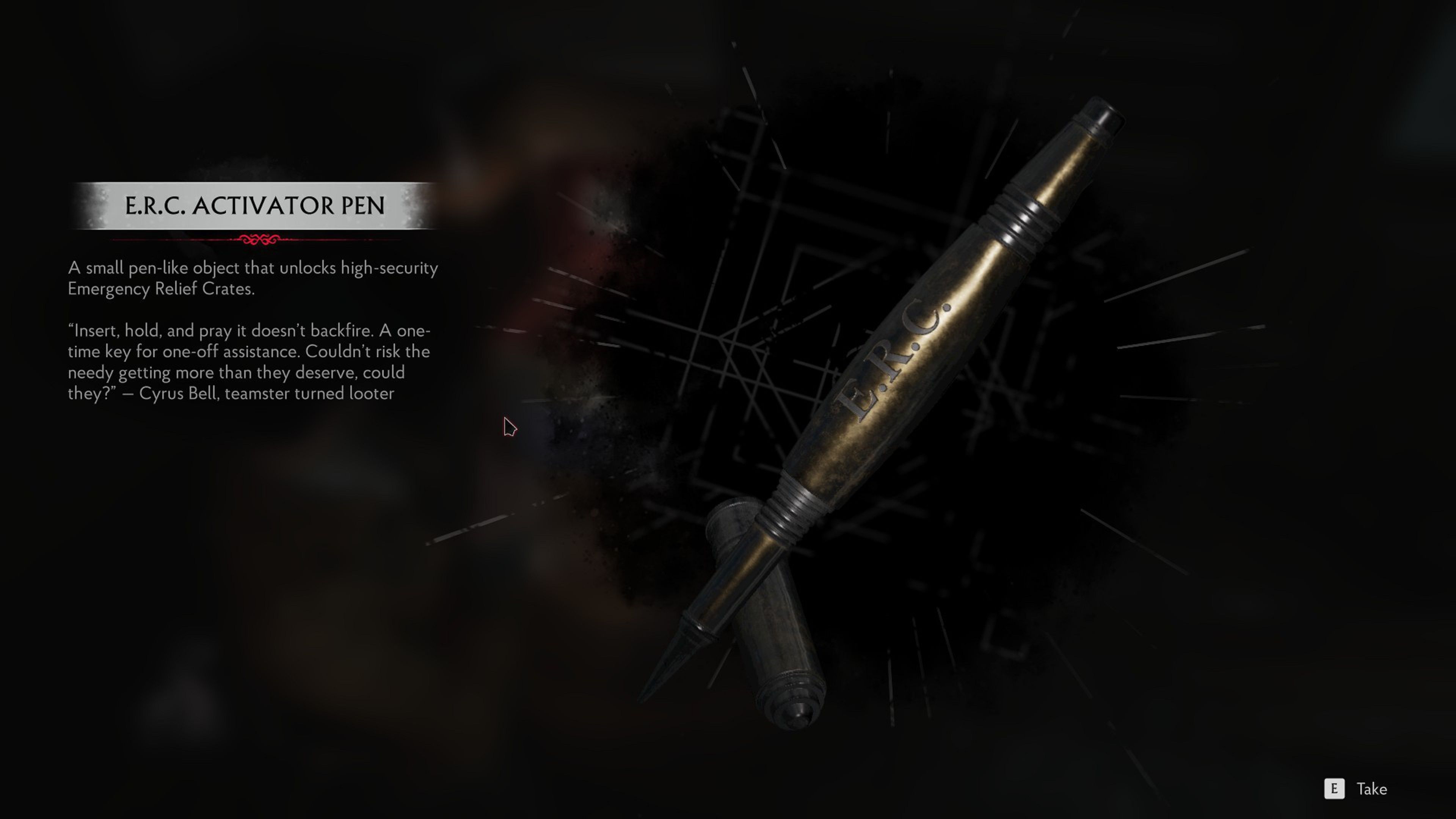 The Sinking City 2 Library ERC Pen
